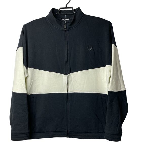 True‎ Religion Men's Colorbloked Full Zip Sweatshirt Track Jacket Size XL New - Picture 2 of 14